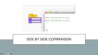 Scratch 3 0 vs Python - Simple Output