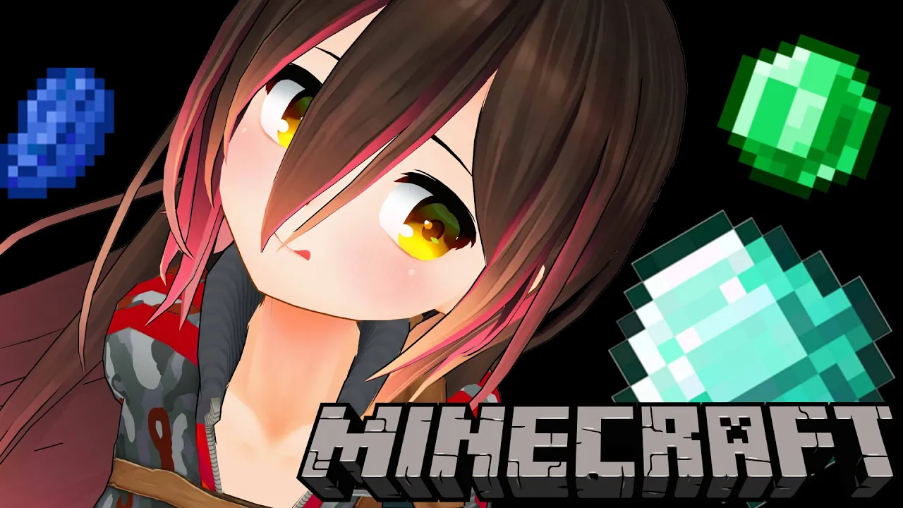 【マイクラ】拠点に在庫補充したい！地下行ってダイヤつかまえｒ【ホロライブ/ロボ子さん】
