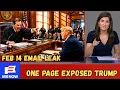 FEB 14 EMAIL LEAK The 1-Page Document That Cost Trump Millions