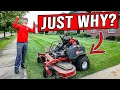 BIGGEST NOOB MISTAKE With A Zero Turn Mower Clippings