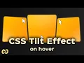 Learn COOL 3D Card Effect using Mouse Tracking Tilting Card Effect on hover