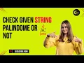 Check if a String is a Palindrome in Programming Example madam Java Tutorial for Biginner