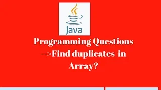 How to find duplicates in array in java using brute force method Java for Selenium interview