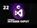 Integer Input Intro C Visual Studio