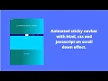 Animated sticky navbar with html css javascript on scroll down effect