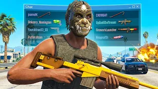 GTA 5 Online - BOUNTY HUNTING BUT THE CHAT PICKS MY WEAPONS!