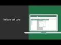 How to validate cell data in Microsoft Excel