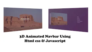 How To Create 3D Animated Navbar Using Html css And JavaScript