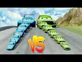 Download Lagu Big \u0026 Small McQueen vs Chick Hicks vs Tow Mater vs King Dinoco vs Duch Hudson - BeamNG.Drive