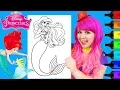 Coloring Ariel Little Mermaid Disney Princess Coloring Page Prismacolor Markers KiMMi THE CLOWN