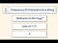 Character Frequency - Java 8 coding Interview Question