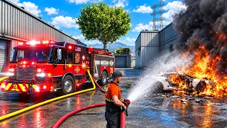 Fighting Out of Control Fires in GTA 5 RP!