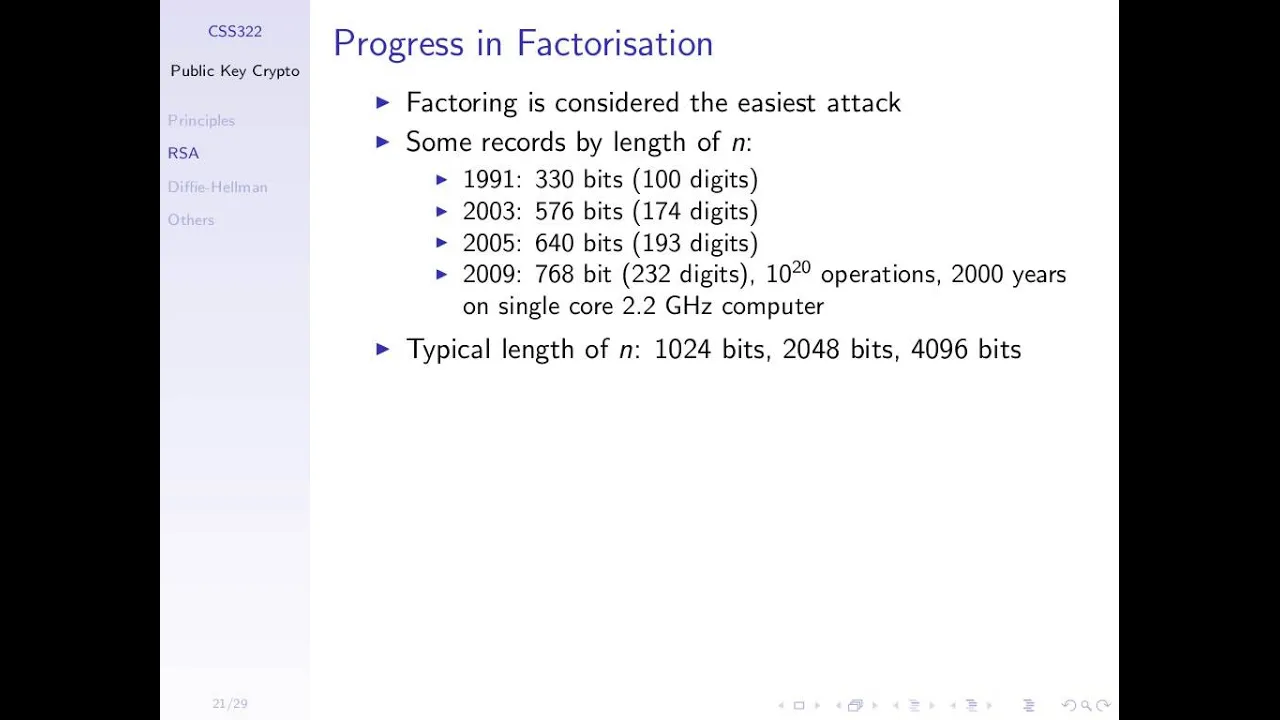 RSA Summary and Examples (CSS322, L13, Y14)
