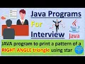 JAVA program to print a pattern of a RIGHT ANGLE triangle using star Pradeep Nailwal