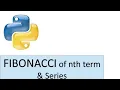 Python Tutorial 12 Python program to find the Fibonacci Series