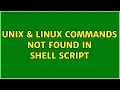 Unix Linux Commands not found in shell script