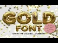 Gold foil balloon font Font Free Download