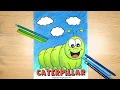 Insect coloring page caterpillar