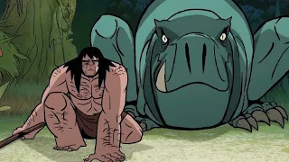 إنسان بدائي يفقد عائلته بسبب الديناصورات وتحصل له مفاجأة غريبة ملخص الموسم الأول كامل Primal 