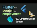Free Flutter Course From Scratch To Employment 62 StreamBuilder Stream Flutter Tutorial