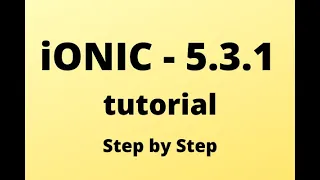 install ionic 5 -