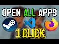 Start All Your Daily Apps with One Click Windows Batch File