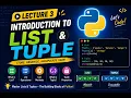 Lecture 3 Introduction to List Tuple