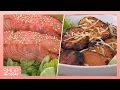 Summer Recipes Honey Miso Glazed Salmon Salad and Roasted Sweet Potatoes