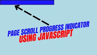 Page Scroll Progress Indicator HTML CSS JavaScript Project Step-by-Step Tutorial