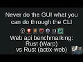 Web api benchmarking Rust Warp vs Rust actix-web
