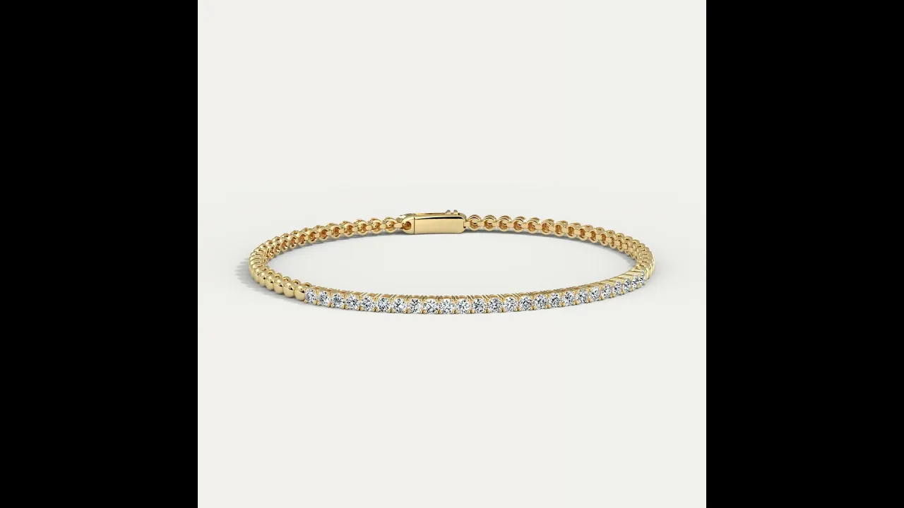 1 CTW Prong Set Lab-Grown Diamond Tennis Bracelet in Sterling Silver