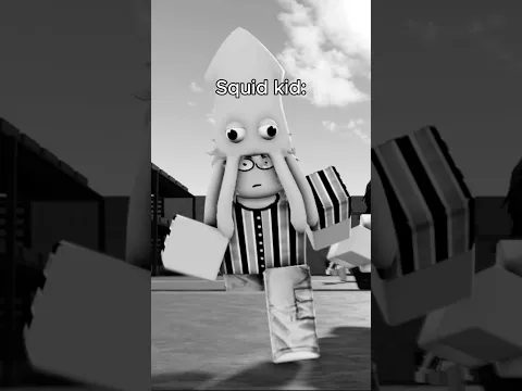 Squid kid hussing - survive 99 nights in the forrest #hussvalley #running #roblox #funny #meme #cute