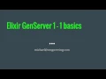 Elixir GenServer basics