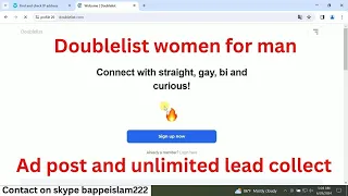 Doublelist women for man Dating ad post and unlimited lead collect Live proof
