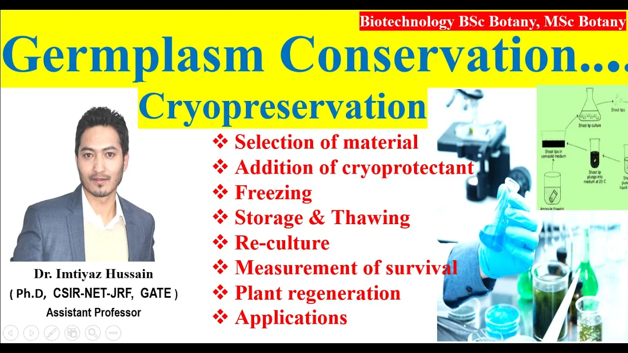 Germplasm conservation #cryopreservation  #biotechnology  Germplasm storage and its applications