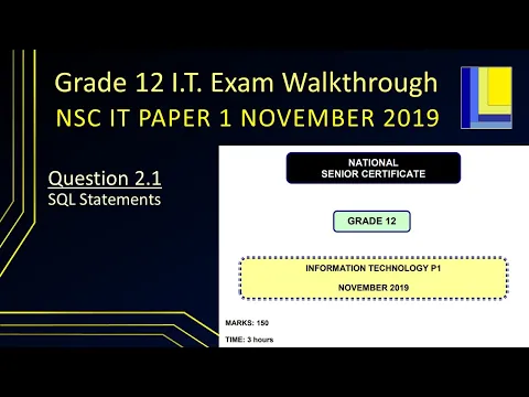 Download MP3 Information Technology Grade 12 Paper 1 November 2019 Q2.1