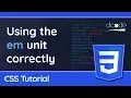 The em unit in CSS - relative font sizes