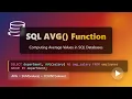 SQL AVG Function Calculate Averages Analyze Data Like a Pro