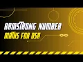 Armstrong Number Maths DSA Java NERDY CREW