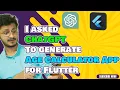 I asked ChatGPT to Generate a Flutter App that can calculate Age