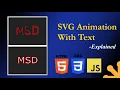 SVG Animation With Text - Explained HTML CSS