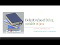 default value of string in java