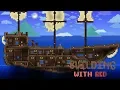 Pirate ship building with red - terraria