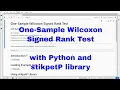 Python - One-Sample Wilcoxon Signed Rank Test with stikpetP