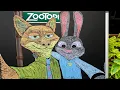Drawing Zootopia with Chalk 8 Hrs of Chalk Art Lullabies