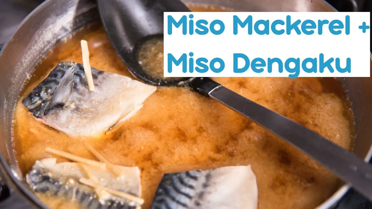 Miso Simmered Mackerel    + bonus Vegetable Miso Dengaku (miso glaze) 