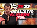 WWE 2K22 Updated Realistic Sliders Settings MUST TRY
