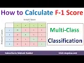 How to find Calculate F1 Score for Multi-Class Classification Machine Learning by Dr Mahesh Huddar