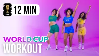 12 MIN FIFA WORLD CUP DANCE WORKOUT | SHAKIRA ANTHEMS | FUN CARDIO ⚽️🏆