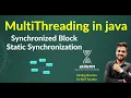 Synchronized Block Static Synchronization Multithreading in Java Hindi